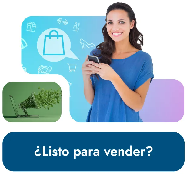 Mujer comprando online con smartphone. Agencia Marketing digital en Barcelona.