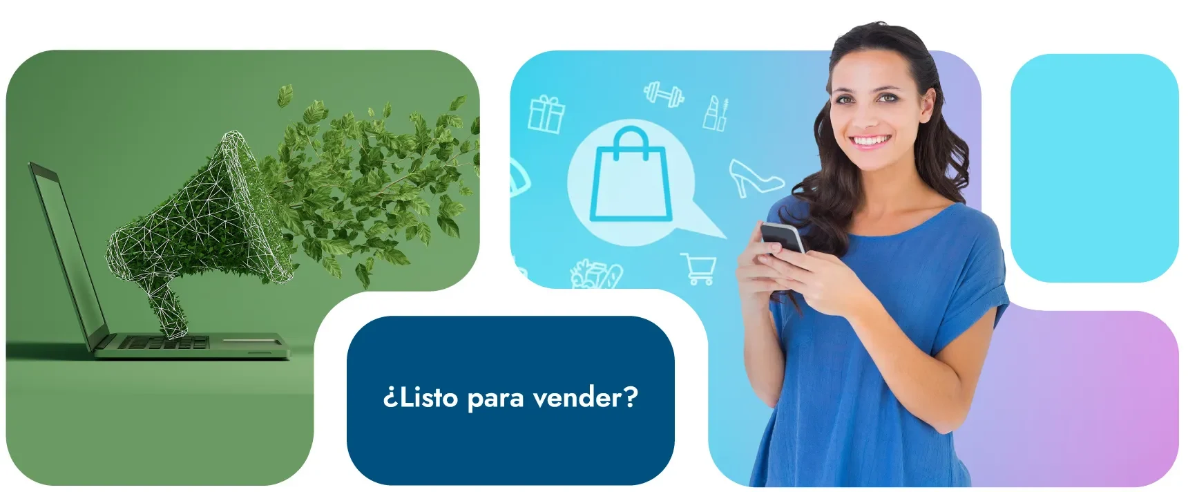 Mujer comprando online con smartphone. Agencia Marketing digital en Barcelona.